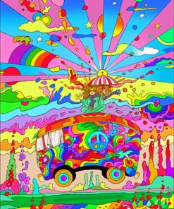 Psychedelic Pop Art paint By Numbers