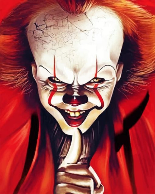 Red Clown paint by numbers