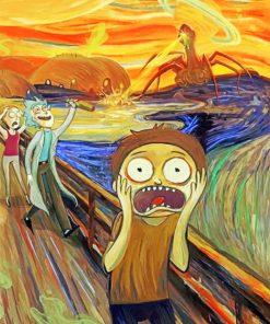 Scream Rick And Morty paint by Numbers