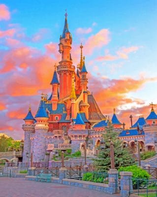 Sleeping Beauty Castle paint By Numbers