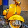 Yellow Vespa 60s paint By Numbers