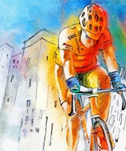 Abstract Cyclist Art paint by numbers