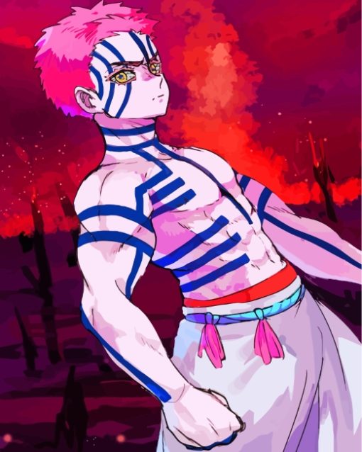 Akaza Anime Art paint by numbers