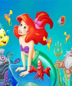 Ariel Under Sea paint by numbers