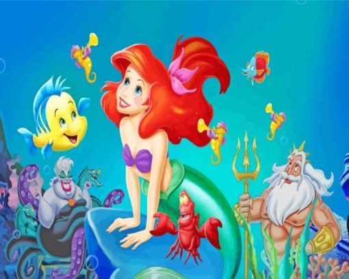 Ariel Under Sea paint by numbers