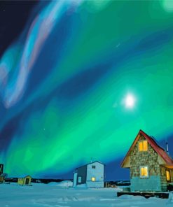 Aurora Houses paint by numbers