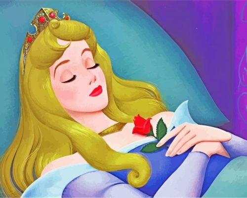 Aurora Sleeping Beauty paint by numbers