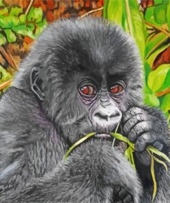 Baby Gorilla paint by numbers