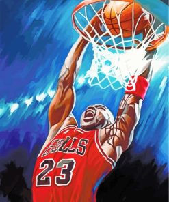 Basketball Player Michael Jordan paint by numbers