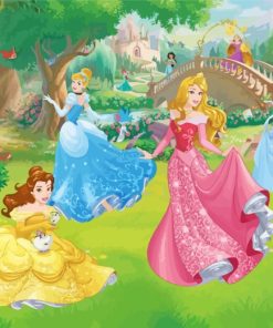 Belle And Princesses paint by numbers