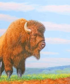 Bison Animal Art paint by numbers