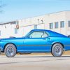 Blue Ford Mustang paint by numbers