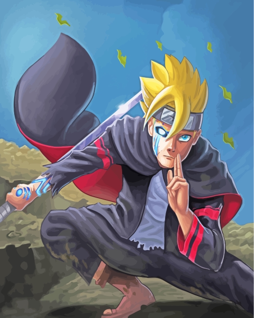 Japanese Anime Boruto Art paint by numbers
