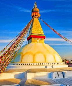 Aesthetic Boudha Stupa Kathmandu paint by numbers