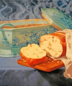 Soup And Bread Art paint by numbers