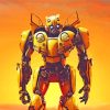 Bumblebee Robot Transformer paint by numbers