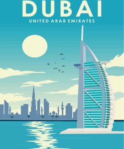 Burj Al Arab Poster paint by numbers