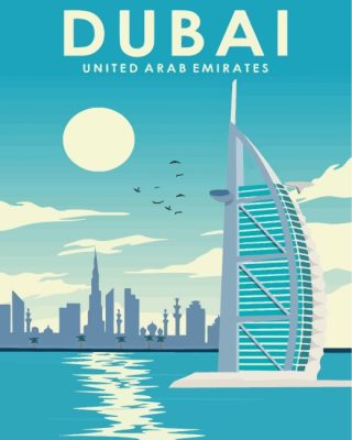 Burj Al Arab Poster paint by numbers