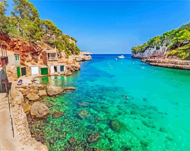 Cala Lombards Majorca paint by numbers