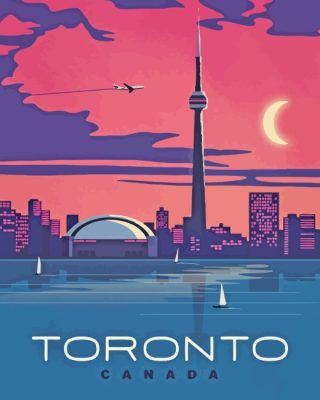 Canada Toronto City Poster paint by numbers