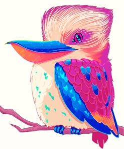 Cartoon Kookaburra Bird paint by numbers