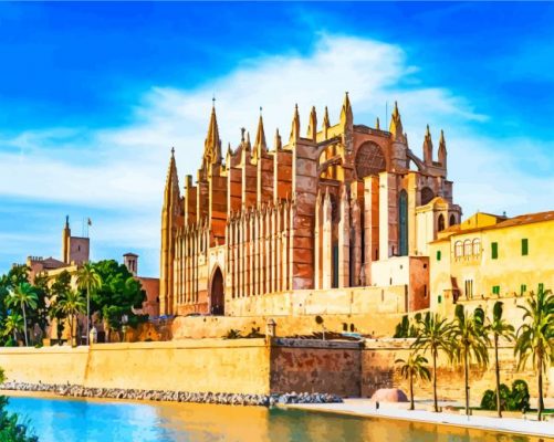 Cathedral Basilica De Santa Maria De Majorca paint by numbers
