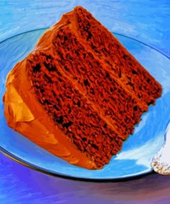 Piece Of Chocolate Cake paint by numbers