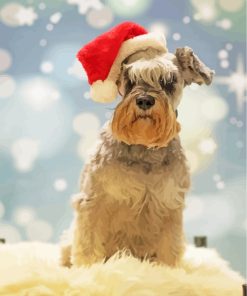 Christmas Schnauzer paint by numbers