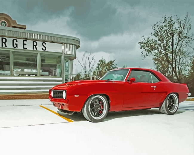 Classic Chevrolet Camaro Car paint by numbers