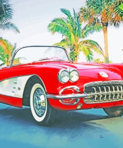 Aesthetic Corvette Car paint by numbers