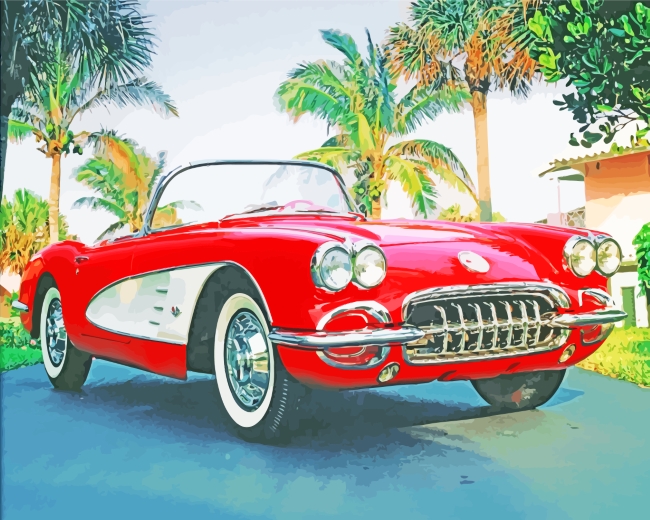 Aesthetic Corvette Car paint by numbers