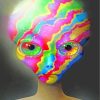 Colorful Alien Head paint by numbers