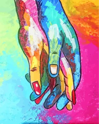 Colorful Hands Art paint by numbers