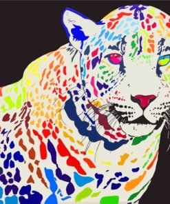 Colorful Jaguar piant by numbers