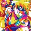 Colorful Katsuki Bakugo paint by numbers