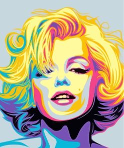 Colorful Marilyn Monroe Art paint by numbers