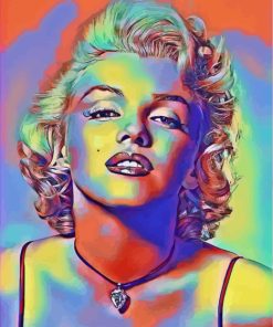 Colorful Marilyn Monroe Actress paint by numbers