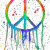 Colorful Peace Symbol paint by numbers