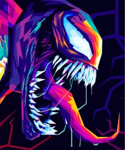 Colorful Venom Movie paint by numbers