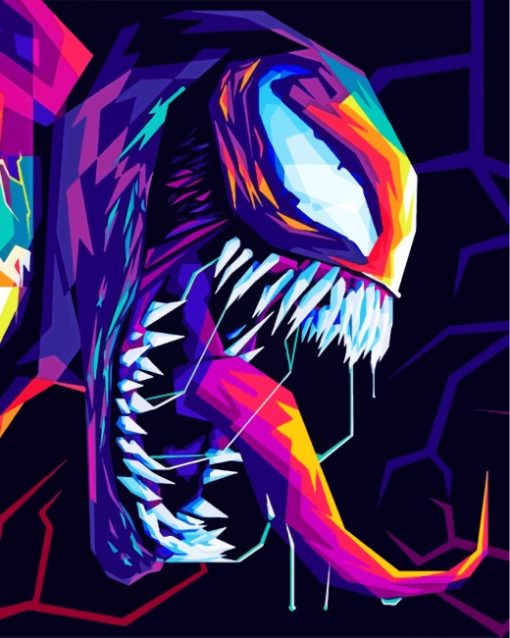 Colorful Venom Movie paint by numbers