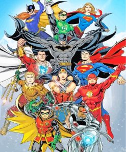 DC Comics Characters paint by numbers