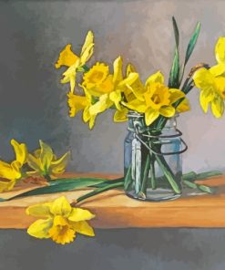 Daffodil Flowers Still Life paint by numbers