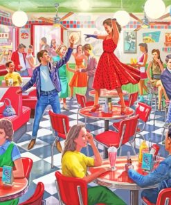 Dancing At The Diner paint by numbers