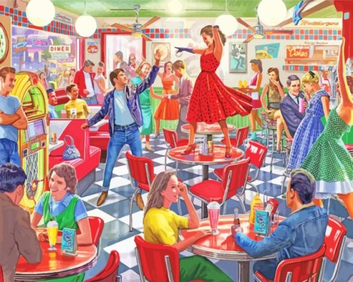 Dancing At The Diner paint by numbers