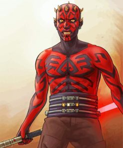 Darth Maul Star Wars paint by numbers