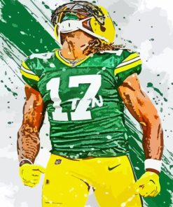 Davante Adams Packer Player paint by numbers