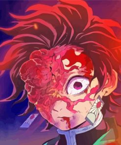 Tanjiro Demon Slayer paint by numbers