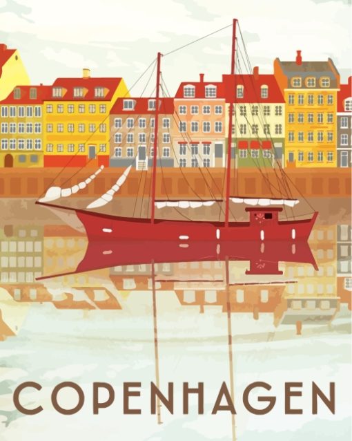 Denmark Copenhagen City paint by numbers