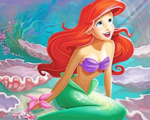 Pretty Ariel Disney paint by numbers