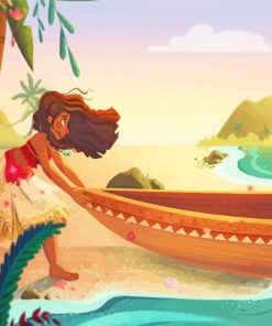 Moana Princess Disney paint by numbers